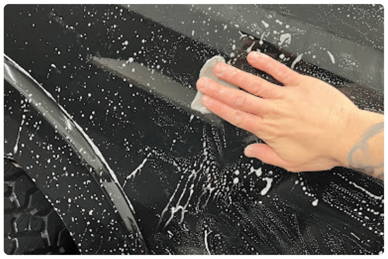 Huntingdon PA paint correction specialist complete a clay bar and iron removal treatment.